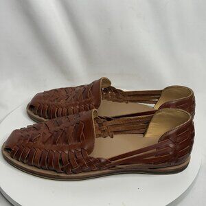 Nisolo Shoes Women’s 9.5 Brandy Huarache Leather Breathable Slip On Loafer Flats